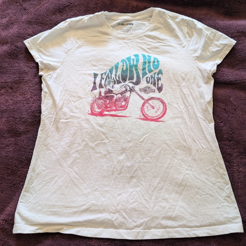 Harley Davidson I Follow No One Women's L T-shirt